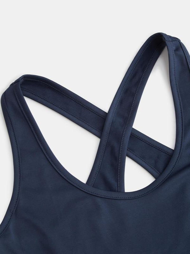 Zip up Crop Top & Cut Out Overalls Jumpsuit Two-Piece Set